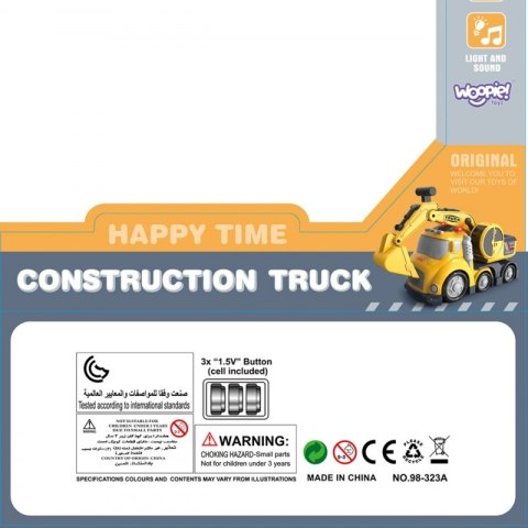 WOOPIE Koparka City Truck Efekty Dźwiękowe i Świetlne WOOPIE Koparka City Truck Efekty Dźwiękowe i Świetlne