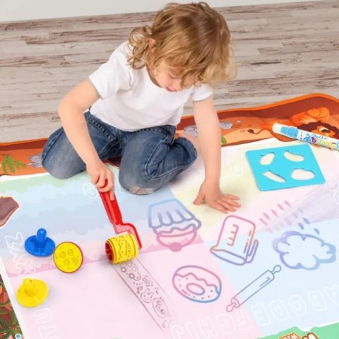 WOOPIE Magiczna Mata do Malowania Wodą XXL Pieczątki Cyferki 100cm WOOPIE Magiczna Mata do Malowania Wodą XXL Pieczątki Cyferki 100cm