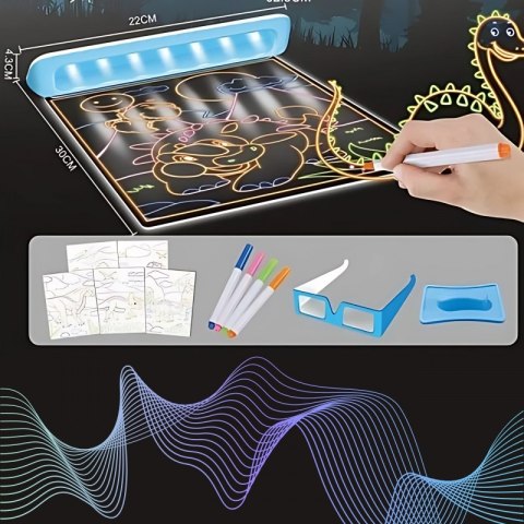 WOOPIE Magnetyczna Tablica 3D Podświetlenie LED do Rysowania WOOPIE Magnetyczna Tablica 3D Podświetlenie LED do Rysowania