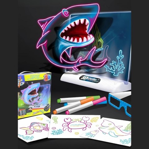 WOOPIE Magnetyczna Tablica 3D Podświetlenie LED do Rysowania WOOPIE Magnetyczna Tablica 3D Podświetlenie LED do Rysowania