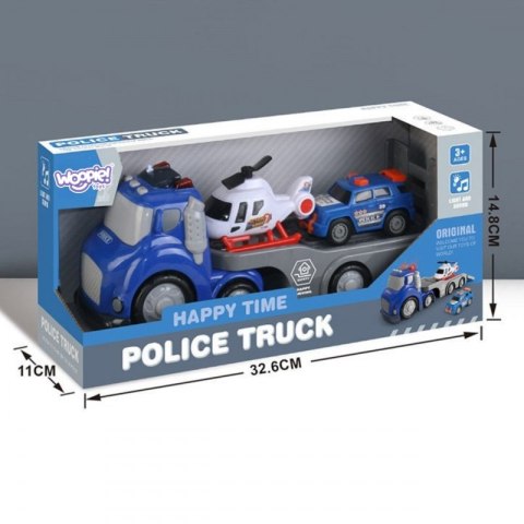 WOOPIE Niebieska Laweta Policyjna City Truck Efekty Dźwiękowe i Świetlne WOOPIE Niebieska Laweta Policyjna City Truck Efekty Dźwiękowe i Świetlne