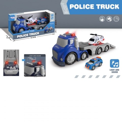 WOOPIE Niebieska Laweta Policyjna City Truck Efekty Dźwiękowe i Świetlne WOOPIE Niebieska Laweta Policyjna City Truck Efekty Dźwiękowe i Świetlne