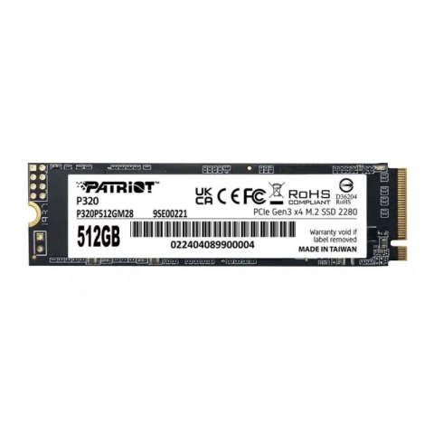 Dysk SSD PATRIOT P320P512GM28 (M.2″ /512GB ) Dysk SSD PATRIOT P320P512GM28 (M.2″ /512GB )