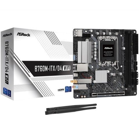 Płyta główna ASROCK B760M-ITX/D4 WIFI (Socket 1700 /mini ITX) Płyta główna ASROCK B760M-ITX/D4 WIFI (Socket 1700 /mini ITX)