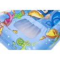 MATERAC PLAŻOWY Z OKIENKIEM PODWODNY ŚWIAT 74x48CM 37591 - NIEBIESKI