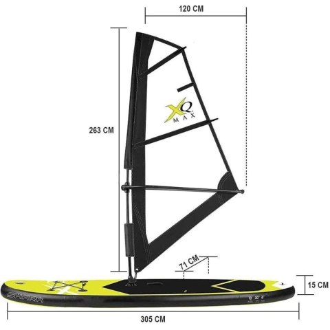 ZESTAW - DESKA SUP 150KG DMUCHANA SURF 305x76x15CM Z ŻAGLEM ZESTAW - DESKA SUP 150KG DMUCHANA SURF 305x76x15CM Z ŻAGLEM
