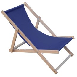 LEŻAK DREWNIANY CLASSIC GRANATOWY