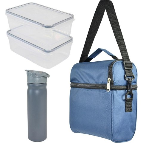 LUNCHBOX TORBA TERMICZNA Z BUTELKĄ REDCLIFFS NIEBIESKI LUNCHBOX TORBA TERMICZNA Z BUTELKĄ REDCLIFFS NIEBIESKI