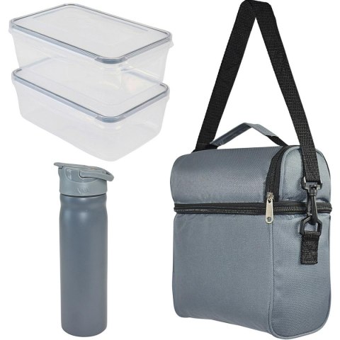 LUNCHBOX TORBA TERMICZNA Z BUTELKĄ REDCLIFFS SZARY LUNCHBOX TORBA TERMICZNA Z BUTELKĄ REDCLIFFS SZARY