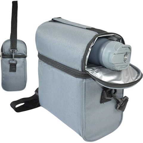 LUNCHBOX TORBA TERMICZNA Z BUTELKĄ REDCLIFFS SZARY LUNCHBOX TORBA TERMICZNA Z BUTELKĄ REDCLIFFS SZARY