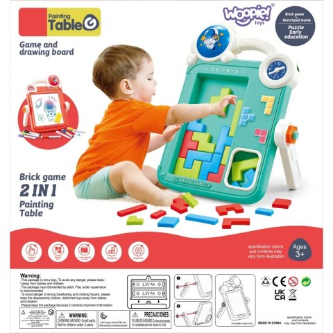 WOOPIE Dwustronna Tablica do Rysowania Gra Tetris 2w1 Pomarańczowa WOOPIE Dwustronna Tablica do Rysowania Gra Tetris 2w1 Pomarańczowa