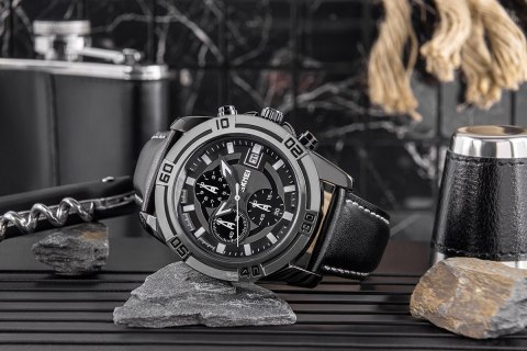 Zegarek Męski Skmei 9156SIBK + BOX Skmei Zegarek Męski Skmei 9156SIBK + BOX Skmei
