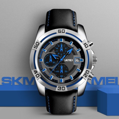 Zegarek Męski Skmei 9156SIBU + BOX Skmei Zegarek Męski Skmei 9156SIBU + BOX Skmei