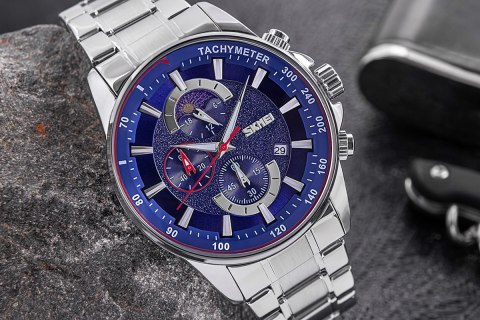 Zegarek Męski Skmei 9250SIBU + BOX Skmei Zegarek Męski Skmei 9250SIBU + BOX Skmei