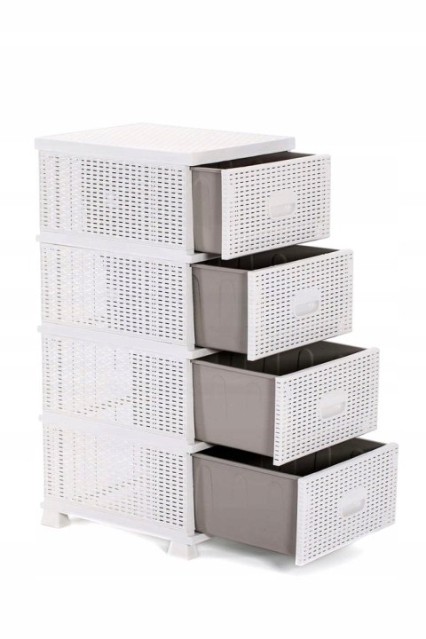 Komoda RATTAN 38x45x90 biała Komoda RATTAN 38x45x90 biała