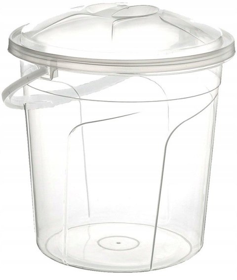Wiadro okrągłe z pokrywką 10l transparentne 30x30 cm Wiadro okrągłe z pokrywką 10l transparentne 30x30 cm