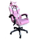 Fotel gamingowy obrotowy z podnóżkiem EC GAMING masażer KO24R Fotel gamingowy obrotowy z podnóżkiem EC GAMING masażer KO24R