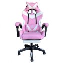 Fotel gamingowy obrotowy z podnóżkiem EC GAMING masażer KO24R Fotel gamingowy obrotowy z podnóżkiem EC GAMING masażer KO24R