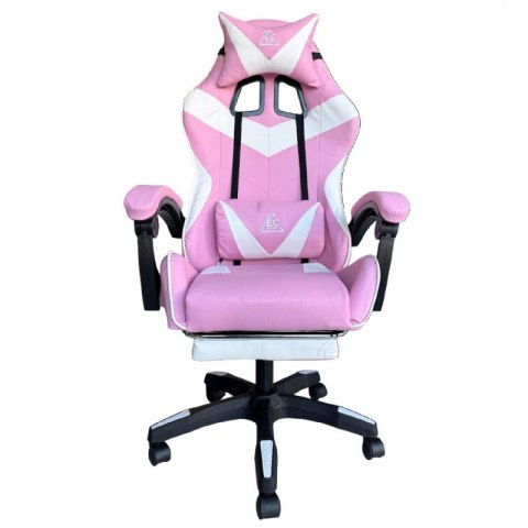 Fotel gamingowy obrotowy z podnóżkiem EC GAMING masażer KO24R Fotel gamingowy obrotowy z podnóżkiem EC GAMING masażer KO24R