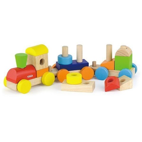 Viga 51610 Barwna kolejka z klockami Viga 51610 Barwna kolejka z klockami