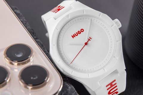 Zegarek Męski Hugo Lit For Him White 1530345 + BOX Hugo Boss Zegarek Męski Hugo Lit For Him White 1530345 + BOX Hugo Boss