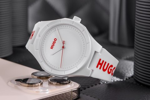 Zegarek Męski Hugo Lit For Him White 1530345 + BOX Hugo Boss Zegarek Męski Hugo Lit For Him White 1530345 + BOX Hugo Boss