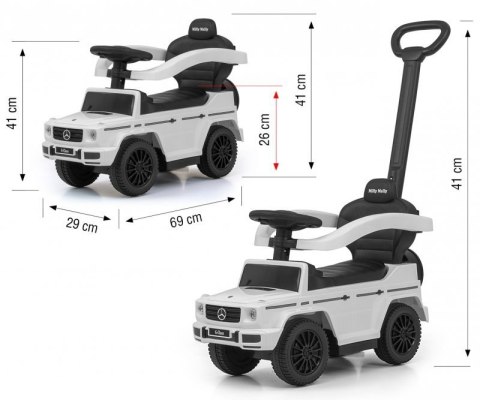 Pojazd z rączką MERCEDES G350d White Pojazd z rączką MERCEDES G350d White