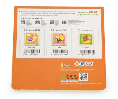 Viga 50136 Puzzle na podkładce - motylek Viga 50136 Puzzle na podkładce - motylek