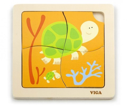 Viga 50143 Puzzle na podkładce - żółwiki Viga 50143 Puzzle na podkładce - żółwiki