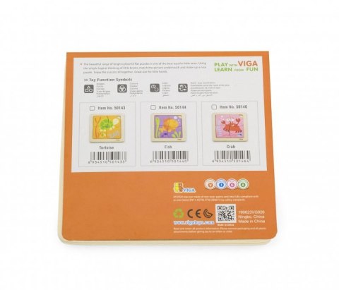 Viga 50143 Puzzle na podkładce - żółwiki Viga 50143 Puzzle na podkładce - żółwiki