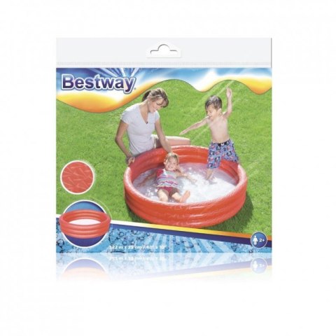 Bestway 51025 Basenik dmuchany Czerwony 1.22 x 25cm Bestway 51025 Basenik dmuchany Czerwony 1.22 x 25cm