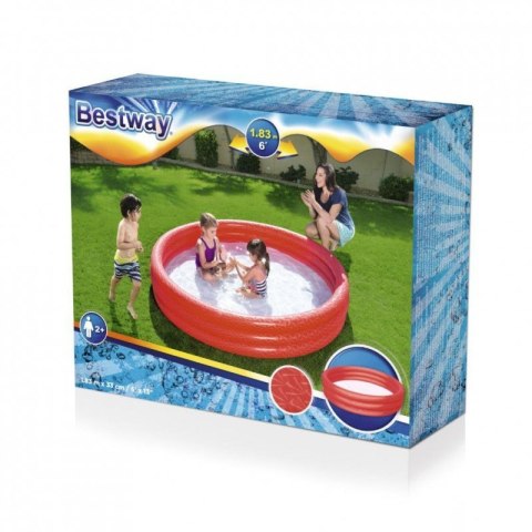 Bestway 51027 Basen dmuchany Czerwony 1.83m x 33cm Bestway 51027 Basen dmuchany Czerwony 1.83m x 33cm