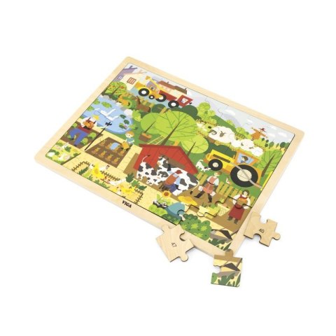 Viga 44588 Puzzle na podkładce 48 elementów - poznajemy farmę Viga 44588 Puzzle na podkładce 48 elementów - poznajemy farmę