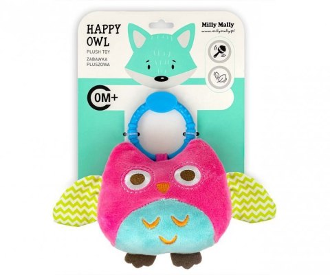 Zawieszka pluszowa Sówka - Happy owl - 2552 PINK Zawieszka pluszowa Sówka - Happy owl - 2552 PINK