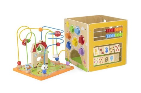 Viga 44591 Kostka edukacyjna 5w1 z labiryntem przestrzennym Viga 44591 Kostka edukacyjna 5w1 z labiryntem przestrzennym