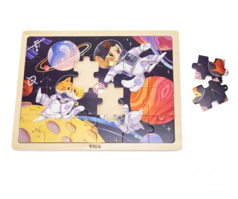 Viga 44646 Puzzle na podkładce 24 elementy - kosmos Viga 44646 Puzzle na podkładce 24 elementy - kosmos