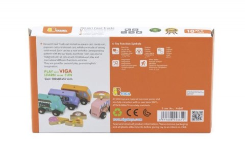 Viga 44661 Food Tracki - Pojazdy cukierni Viga 44661 Food Tracki - Pojazdy cukierni