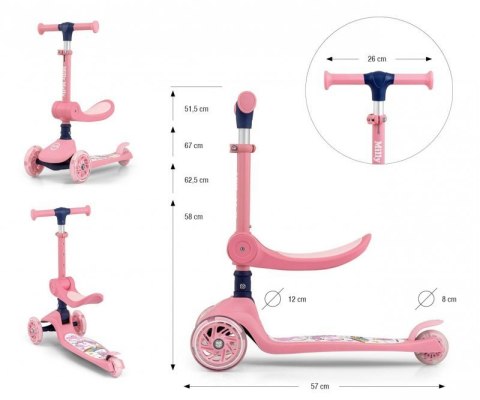 Milly Mally Scooter Fuzzy Pink Milly Mally Scooter Fuzzy Pink