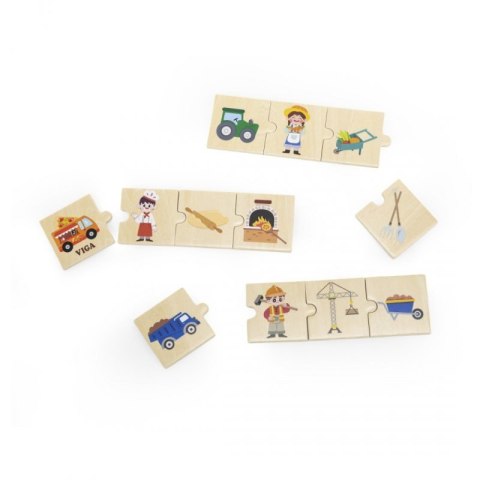 Viga 44749 Zestaw puzzli - dopasuj zawody z narzędziami Viga 44749 Zestaw puzzli - dopasuj zawody z narzędziami