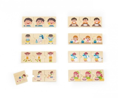 Viga 44750 Zestaw puzzli z sekwencjami logicznymi - czynności Viga 44750 Zestaw puzzli z sekwencjami logicznymi - czynności