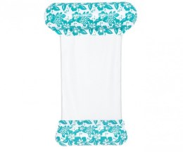 Bestway 43839 Fotel Leżak siatkowy do pływania Miętowe kwiaty 1.45m x 87cm