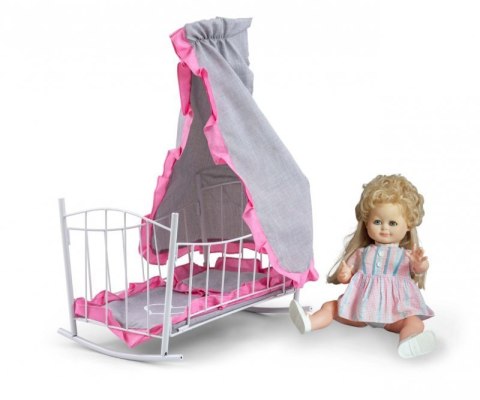 Milly Mally Łóżeczko-Kołyska dla lalek Lily z baldachimem Prestige Pink Milly Mally Łóżeczko-Kołyska dla lalek Lily z baldachimem Prestige Pink