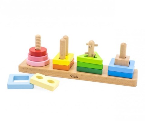 Viga 44685 Klocki z sorterem kształtów - figury geometryczne Viga 44685 Klocki z sorterem kształtów - figury geometryczne