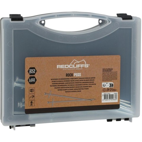 ŚLEDZIE DO NAMIOTU 23CM KPL. 20SZT METAL W WALIZCE REDCLIFFS ŚLEDZIE DO NAMIOTU 23CM KPL. 20SZT METAL W WALIZCE REDCLIFFS
