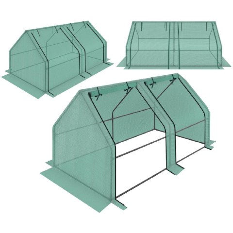SZKLARNIA TUNEL OGRODOWY MINI ZIELONY DO SAŁATY 180x90x90CM SZKLARNIA TUNEL OGRODOWY MINI ZIELONY DO SAŁATY 180x90x90CM