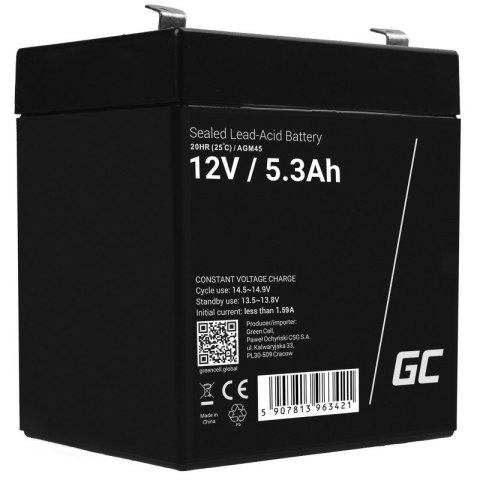 Bateria do zasilacza awaryjnego GREEN CELL AGM45 Bateria do zasilacza awaryjnego GREEN CELL AGM45