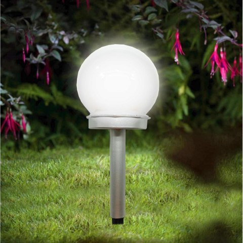 LAMPA SOLARNA KULA MLECZNA 10x35CM LAMPA SOLARNA KULA MLECZNA 10x35CM