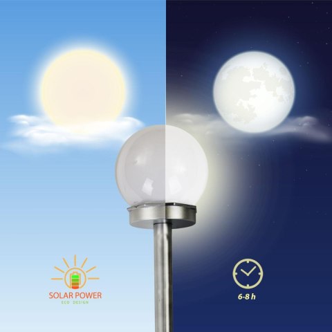 LAMPA SOLARNA KULA MLECZNA 10x35CM LAMPA SOLARNA KULA MLECZNA 10x35CM