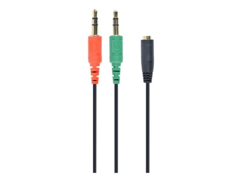 GEMBIRD CCA-418 0.2m /s1x MiniJack 3.5 mm (gniazdo) 2x MiniJack 3.5 mm (wtyk) GEMBIRD CCA-418 0.2m /s1x MiniJack 3.5 mm (gniazdo) 2x MiniJack 3.5 mm (wtyk)