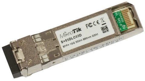 MIKROTIK S+85DLC03D SFP+ MODULE 10G SM 300M 850NM MULTI-MODE LC-CONNECTOR MIKROTIK S+85DLC03D SFP+ MODULE 10G SM 300M 850NM MULTI-MODE LC-CONNECTOR